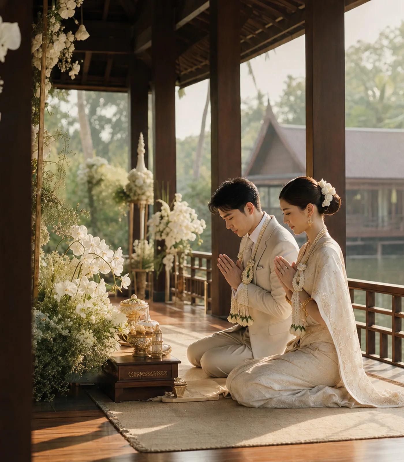 บรรยากาศงานแต่งงานช่วงเช้า